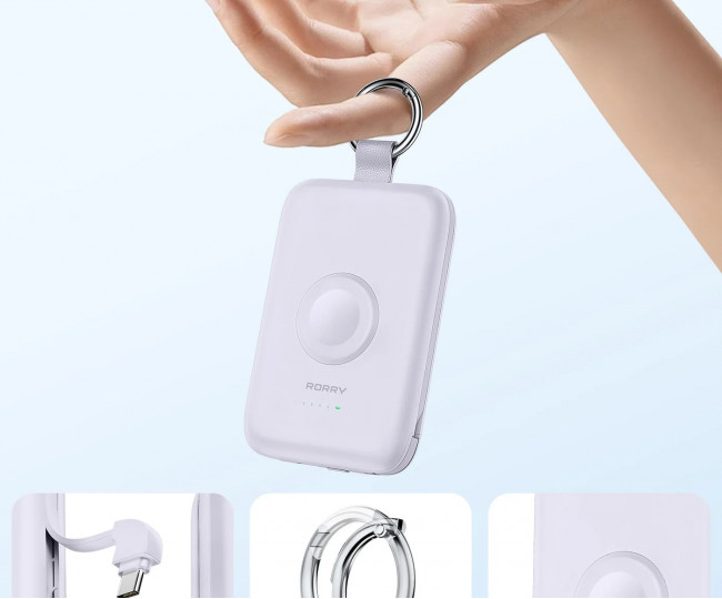 Багатофункціональний павербанк RORRY D2-10000mAh Portable Charger Keychain Power Bank 20W